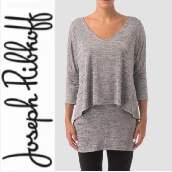 Joseph Ribkoff Stretch Grey Tunic - Picture 1 of 15